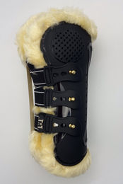 T de T Proteck Competition Sehnenschoner Gamaschen für Pferde Schwarz Neopren Größe L – Bild 1 von 4