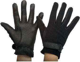 Produktbild von T de T Reithandschuhe für Kinder aus Leder und Mesh Schwarz XS