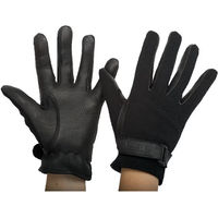 Produktbild von T de T Reithandschuhe für Kinder aus Leder und Mesh Schwarz XS