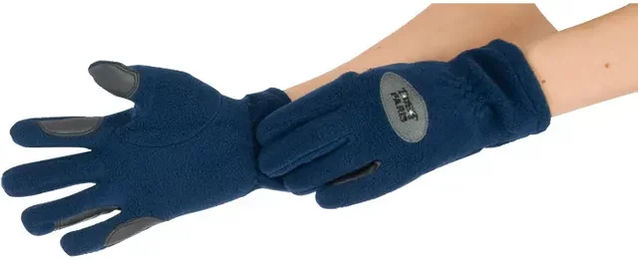 Produktbild von T de T Riding Fleece-Reithandschuhe für Kinder in Blau Größe M