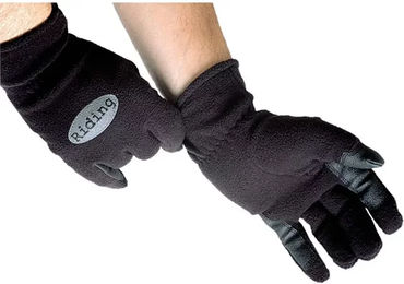 Produktbild von T de T Riding Fleece-Reithandschuhe für Kinder in Schwarz für den Winter