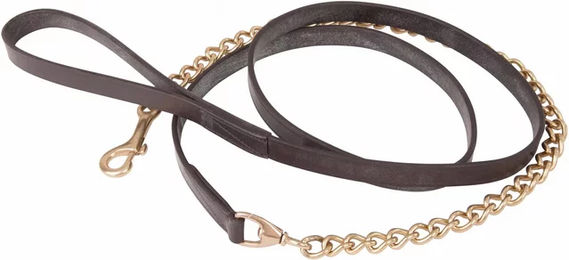 Produktbild von T de T Schauleine mit doppelter Kette aus Leder in Braun