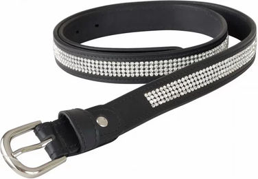Produktbild von T de T Strass-Gürtel aus Leder Schwarz 95 cm Unisex