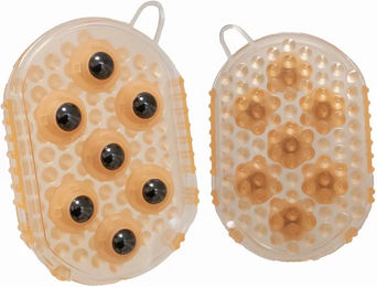 Produktbild von T de T Striegel Massagehandschuh aus Gummi Orange