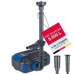 T.I.P. Multifunktions-Teichpumpe WPF 2500 S 4in1 für Filter, Bachlauf und Springbrunnen mit 2.500 l/h – Bild 1 von 11