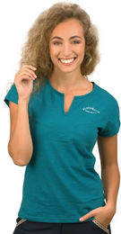 Produktbild von T-Shirt Damen Flags&Cup Ocana aus Baumwolle Blau Türkis Größe S