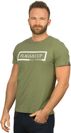 Produktbild von T-Shirt Flags&Cup für Herren aus Baumwolle Grün Größe M