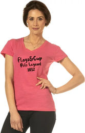 Produktbild von T-Shirt Flags&Cup Rafaela für Damen aus Baumwolle Rosa Größe L