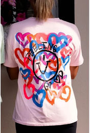 Produktbild von T-Shirt Ju & Pa Graphiti für Damen in Rosa