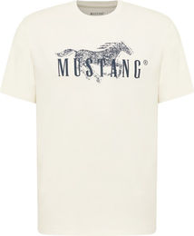 Produktbild von T-Shirt Style Austin Mustang aus Bio-Baumwolle für Herren in Beige und Weiß Größe S