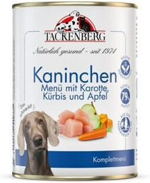 Produktbild von Tackenberg Nassfutter Hund, Adult, Kaninchen mit Karotte 6x400 g