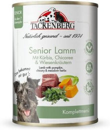 Tackenberg Nassfutter Hund, Senior- / Sensitivmenü, Lamm mit Kürbis 6x400 g – Bild 1 von 2