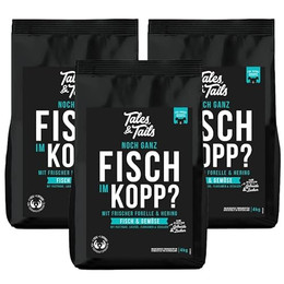 Produktbild von Tales & Tails Softes Trockenfutter Noch ganz Fisch im Kopp? 3x4 kg