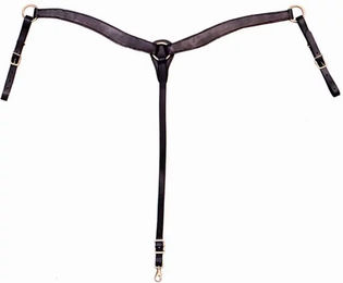 Produktbild von Tattini Pettorale Western Cuoio lisci Full Nero