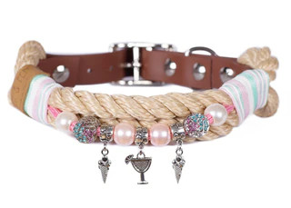 Produktbild von Tauhalsband mit Perlen Lollipop XXL