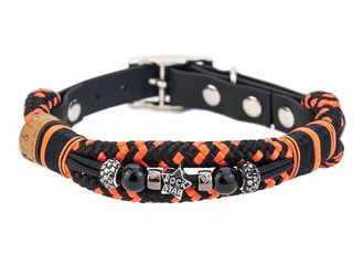 Produktbild von Tauhalsband mit Perlen Salamander XXL