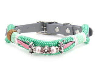 Produktbild von Tauhalsband mit Perlen Weinhorn XL