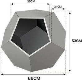 Produktbild von TavilaEcon Katzentoilette 2-in-1 Katzentisch mit Schlupfloch