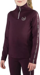 Technisches Langarm-Poloshirt Reiten für Mädchen Red Horse Miya – Bild 1 von 8