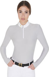 Produktbild von Technisches Longsleeve-Polo für Damen im Reitsport Equestro
