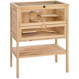 Produktbild von tectake Hamsterkäfig aus Holz mit mehreren Etagen