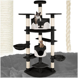 Produktbild von tectake Kratzbaum Katzenbaum Fippi 201 cm schwarz-Weiss