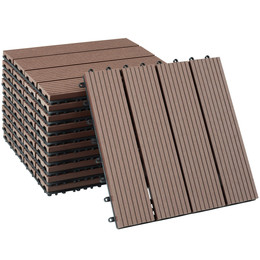 Produktbild von tectake® WPC Holzfliesen in Holzoptik, 11er Set