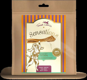 Produktbild von Terra Canis Chewy Champs Hundesnack 10 x 250 Gramm Rinderkopfhaut-Sparpaket
