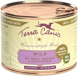 Produktbild von Terra Canis Classic 200g Dose Hundenassfutter Sparpaket 24 x 200 Gramm Wild mit Kürbis, Preiselbeeren & Amaranth