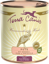 Produktbild von Terra Canis Classic 800g Dose Hundenassfutter 6 x 800 Gramm Pute mit Brokkoli, Birne & Kartoffel