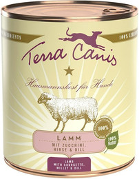Produktbild von Terra Canis Classic 800g Dose Hundenassfutter Sparpaket 12 x 800 Gramm Lamm mit Zucchini, Hirse & Dill