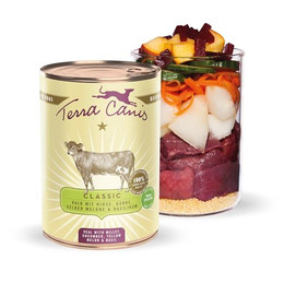 Produktbild von Terra Canis Classic Kalb mit Hirse, Gurke, gelber Melone und Basilikum - 6 x 400 g