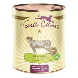 Produktbild von Terra Canis Classic Kalb mit Hirse, Gurke, gelber Melone und Basilikum - 6 x 800 g