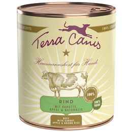 Produktbild von Terra Canis Classic Nassfutter Rind mit Karotte, Apfel und Naturreis - 6 x 400 g