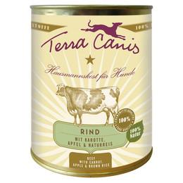 Produktbild von Terra Canis Classic Nassfutter Rind mit Karotte, Apfel und Naturreis - 6 x 800 g