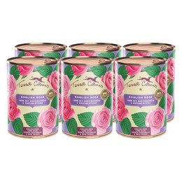Produktbild von Terra Canis Flower Menü Englische Rose Lamm mit Gartengemüse und Rosenblättern - 6 x 400 g