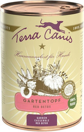 Produktbild von Terra Canis Gartentopf 400g Dose Hundenassfutter 6 x 400 Gramm Red Detox
