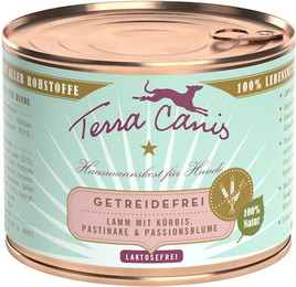 Produktbild von Terra Canis Getreidefrei 200g Dose Hundenassfutter Sparpaket 24 x 200 Gramm Lamm mit Kürbis, Pastinake & Passionsblume