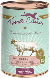 Produktbild von Terra Canis Getreidefrei 400g Dose Hundenassfutter Sparpaket 12 x 400 Gramm Lamm mit Kürbis, Pastinake & Passionsblume