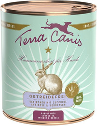 Produktbild von Terra Canis Getreidefrei 800g Dose Hundenassfutter 6 x 800 Gramm Kaninchen mit Zucchini, Aprikose & Borretsch