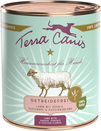 Produktbild von Terra Canis Getreidefrei 800g Dose Hundenassfutter 6 x 800 Gramm Lamm mit Kürbis, Pastinake & Passionsblume