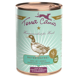 Produktbild von Terra Canis Getreidefrei Ente mit Kürbis, Erdbeere und Holunder - 6 x 400 g