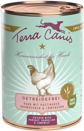 Produktbild von Terra Canis Getreidefrei Huhn mit Pastinaken, Löwenzahn und Brombeeren - 6 x 400 g