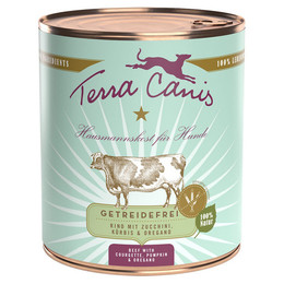 Produktbild von Terra Canis Getreidefrei Nassfutter Rind mit Zucchini, Kürbis und Oregano - 6 x 800 g