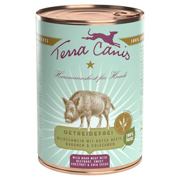 Produktbild von Terra Canis Getreidefrei Wildschwein mit Roter Bete, Kastanie und Chiasamen - 6 x 400 g