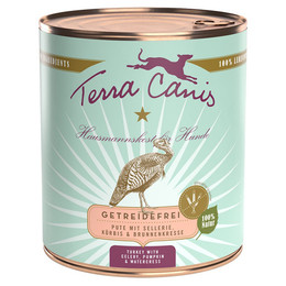 Produktbild von Terra Canis Getreidefreies Nassfutter für Hunde mit Pute - 6 x 800 g
