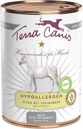 Produktbild von Terra Canis Hypoallergen 400 Gramm Dose Hundenassfutter 6 x 400 Gramm Pferd & Topinambur