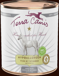 Produktbild von Terra Canis Hypoallergen 800g Hundenassfutter Sparpaket 12 x 800 Gramm Pferd mit Topinambur
