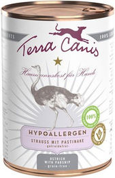 Terra Canis Hypoallergen Hundefutter - Dosen - Strauß mit Pastinake - 6 x 400 g – Bild 1 von 2