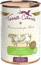 Produktbild von Terra Canis Light 400g Dose Hundenassfutter 6 x 400 Gramm Rind mit Kürbis, Mango & Artischocke
